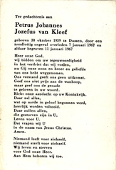 Petrus Johannes Jozefus van Kleef